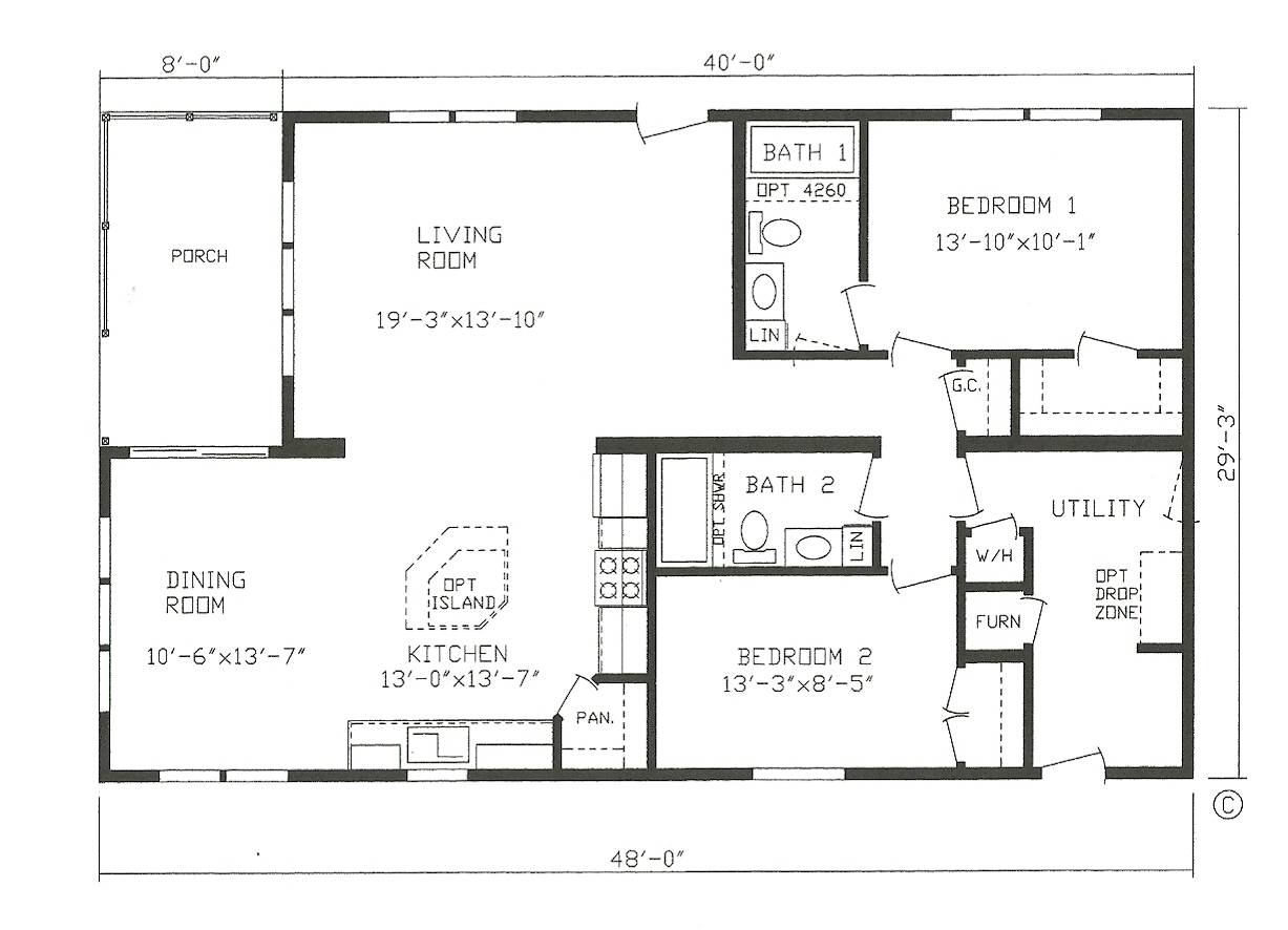 Small Modular Homes Floor Plans Kelseybash Ranch 23842