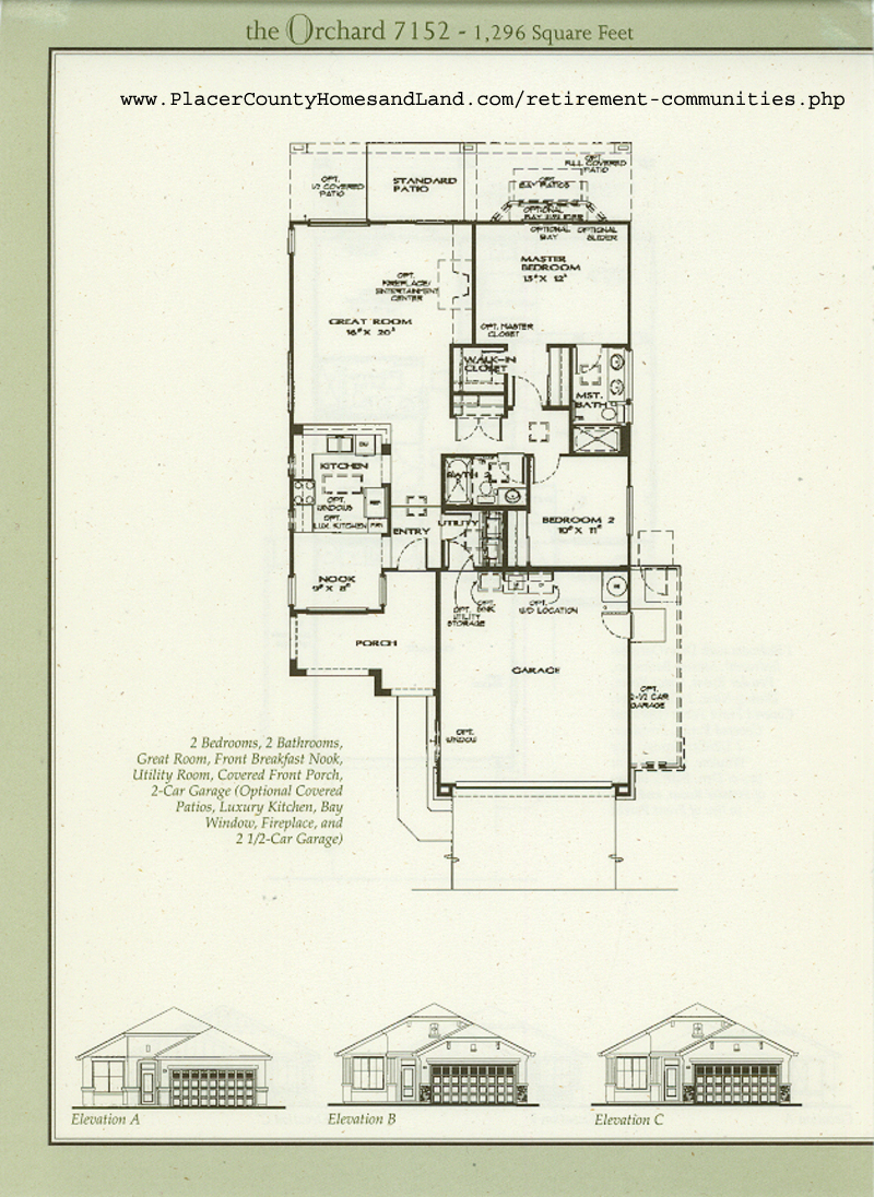 Sun City Roseville Floorplans