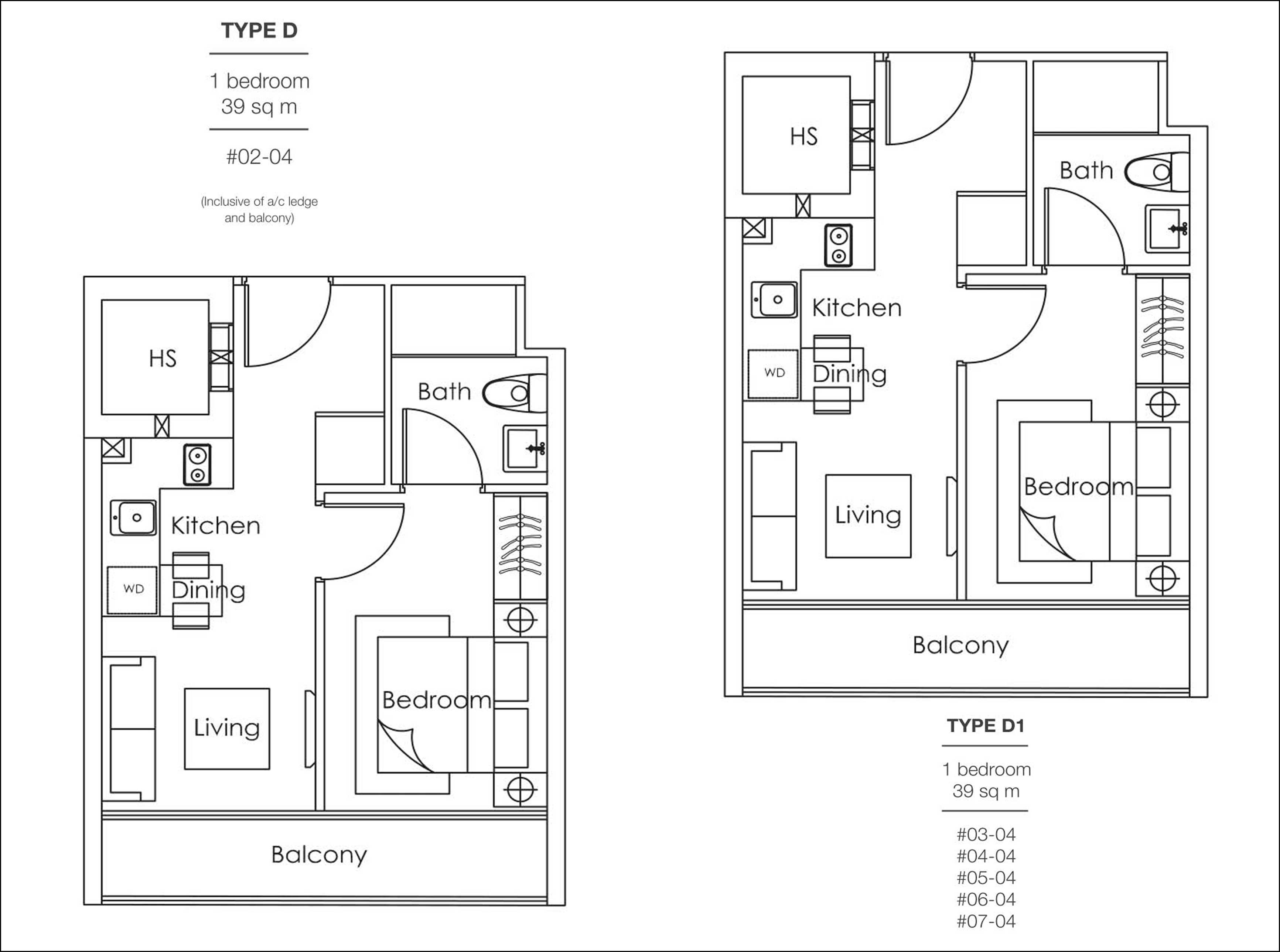 Royce Residences Units Mix & Floor Plans