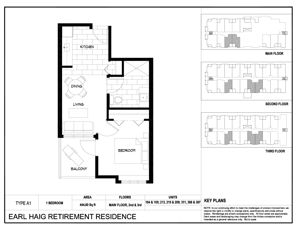 Floor Plans The Earl Haig Retirement Residence