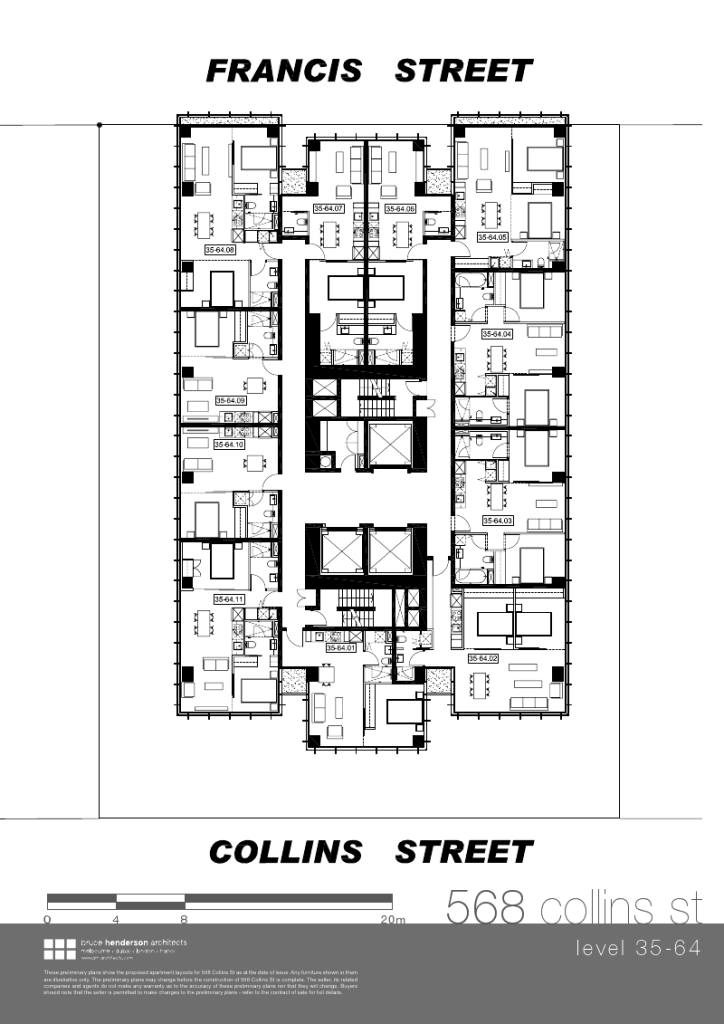 CBD West > 568 Collins St > 224m / 68L / residential