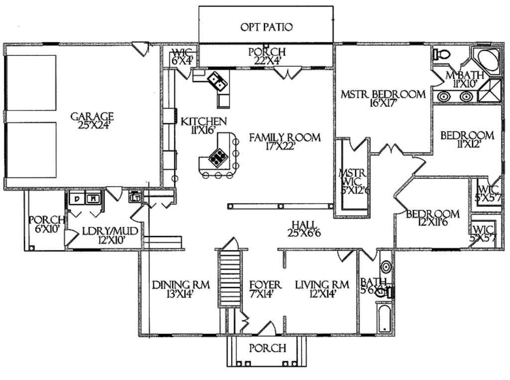 Ranch Style House Plan 4 Beds 2 Baths 2600 Sq/Ft Plan