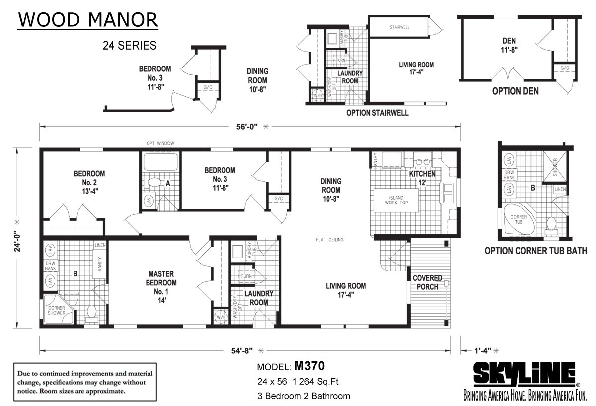 Wood Manor M370 by Skyline Homes