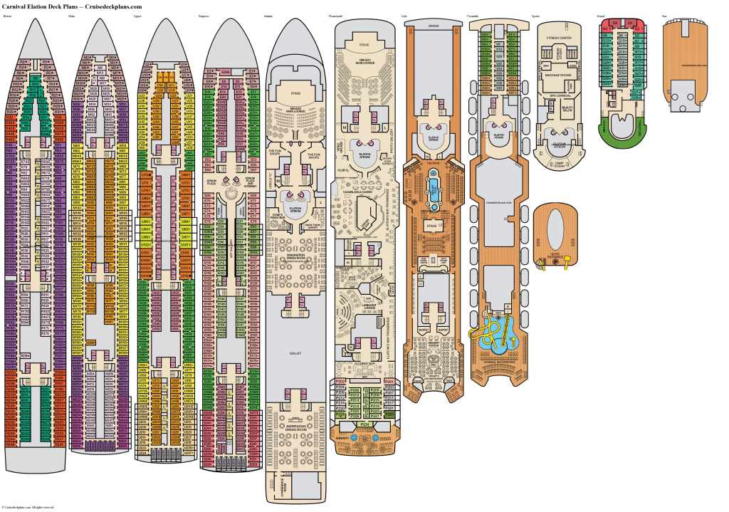 Carnival Elation Floor Plan - Floorplans.click