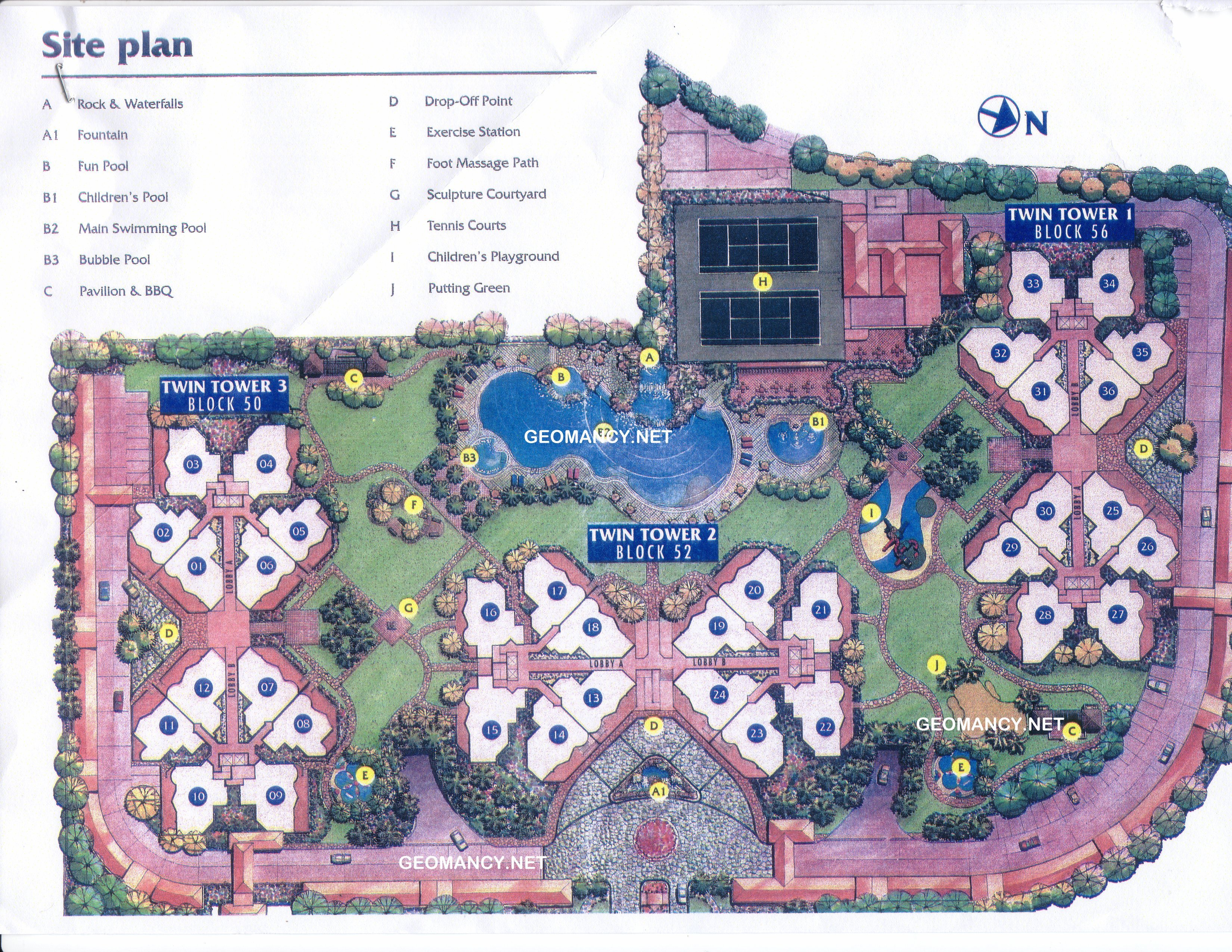 Yew Mei Green EC Site plan Around Singapore FengShui