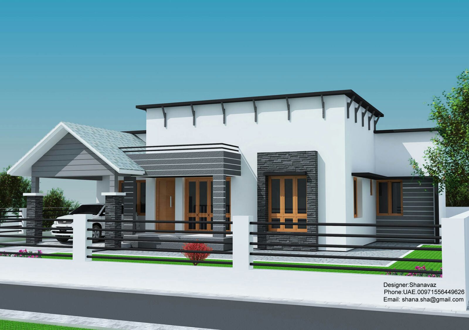Small Plot 3 Bedroom Single Floor House in Kerala with