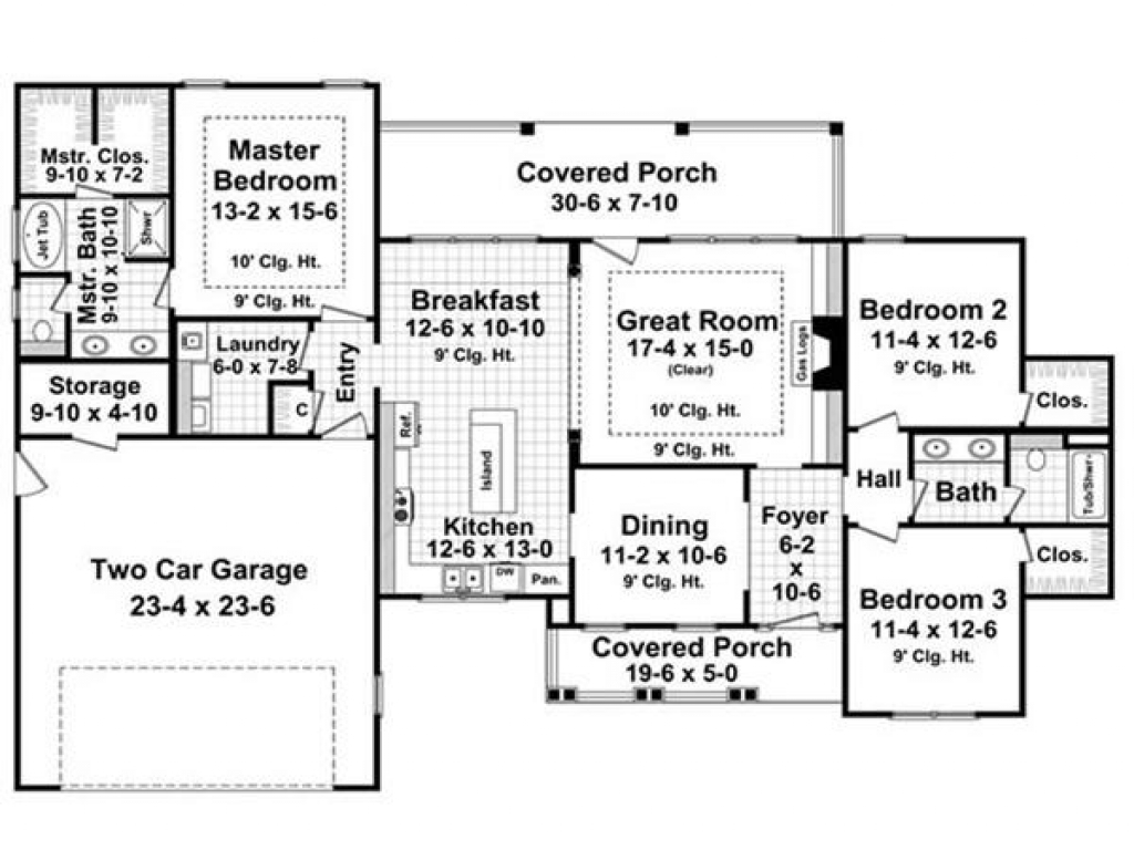 1800 Sq FT Duplex 1800 Sq FT Ranch House Plans, ranch