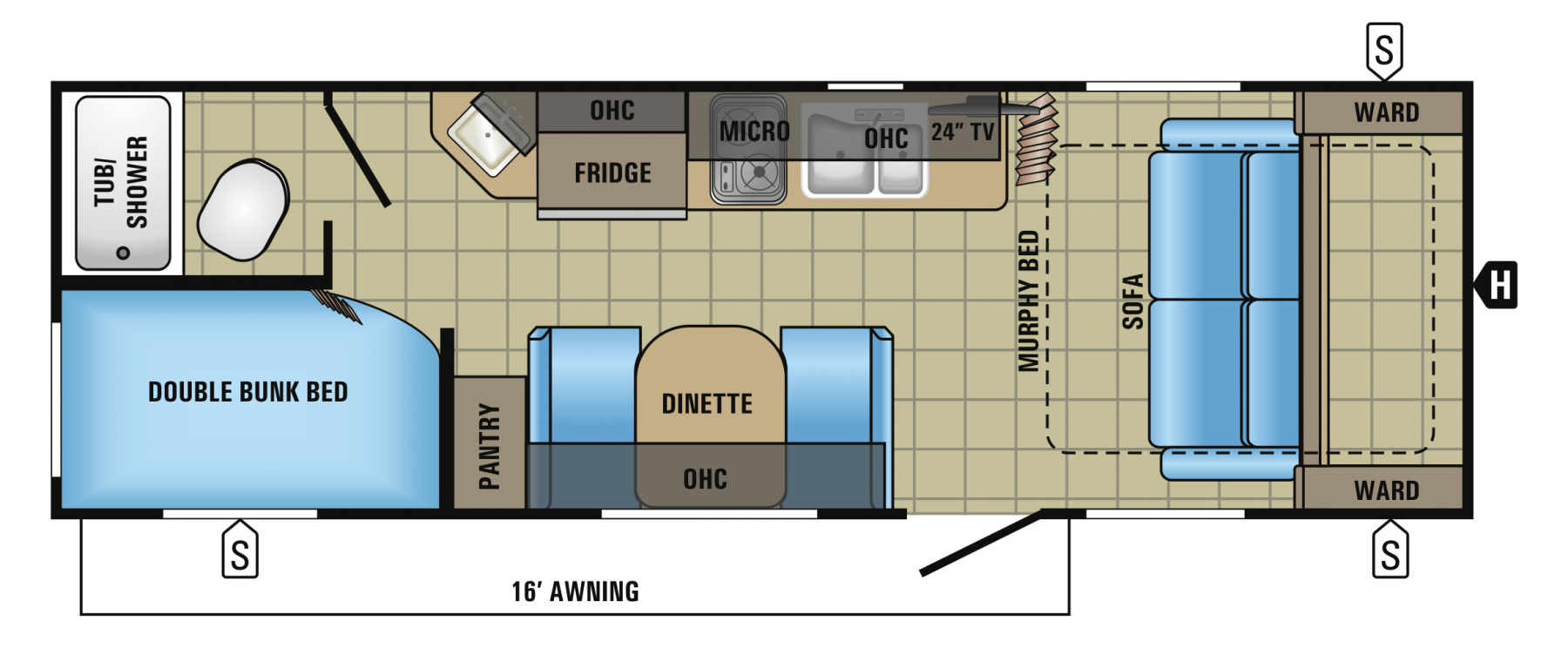 2017 Jayco Jay Feather 7 floorplan RV Centre