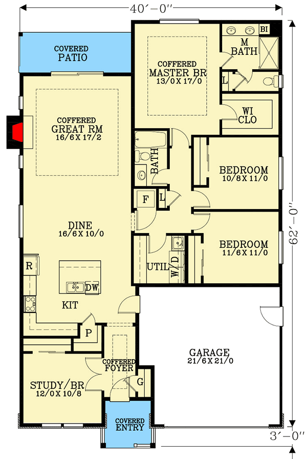 OneLevel Traditional Home with OpenConcept Floor Plan