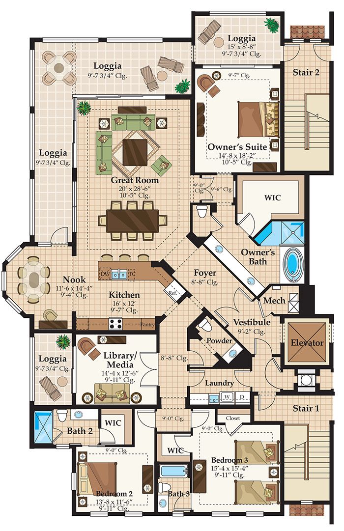 9 best Residence Floor Plan images on Pinterest Sarasota