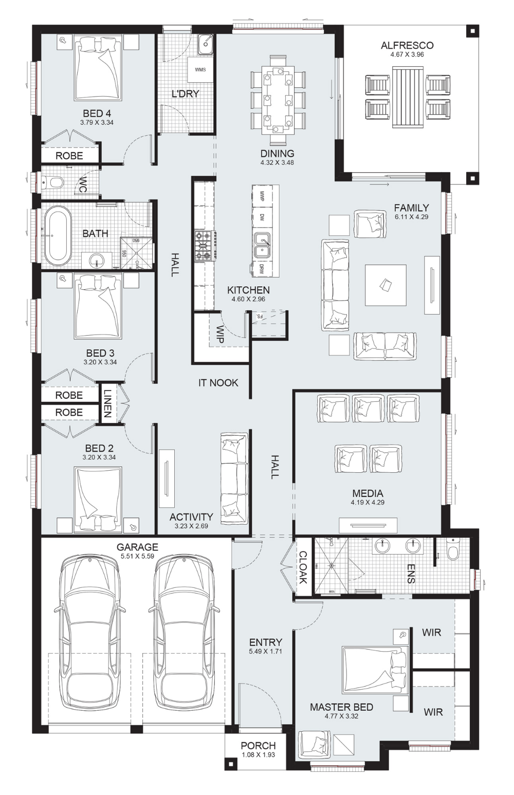 Sierra 29 Single Level Floorplan by Kurmond Homes