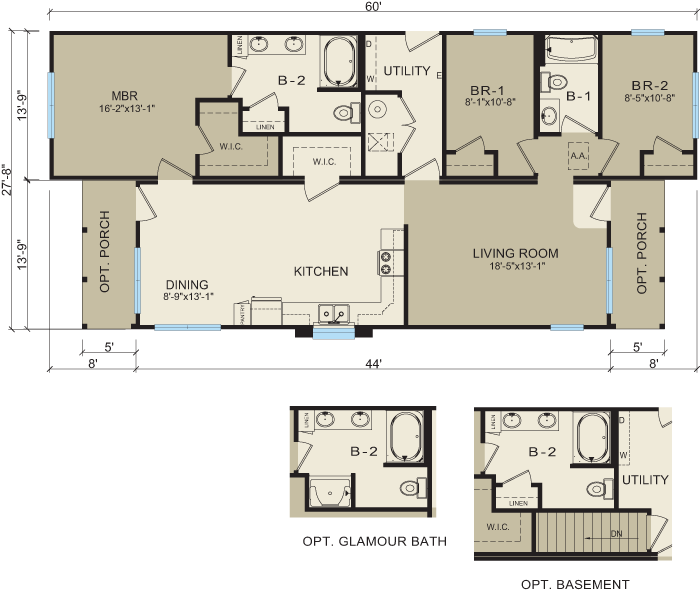 Michigan Modular Home Floor Plan 3660like Modular home