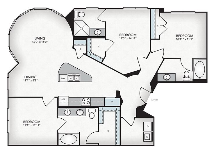 Mockingbird Flats floorplan 1 (With images) Floor plans