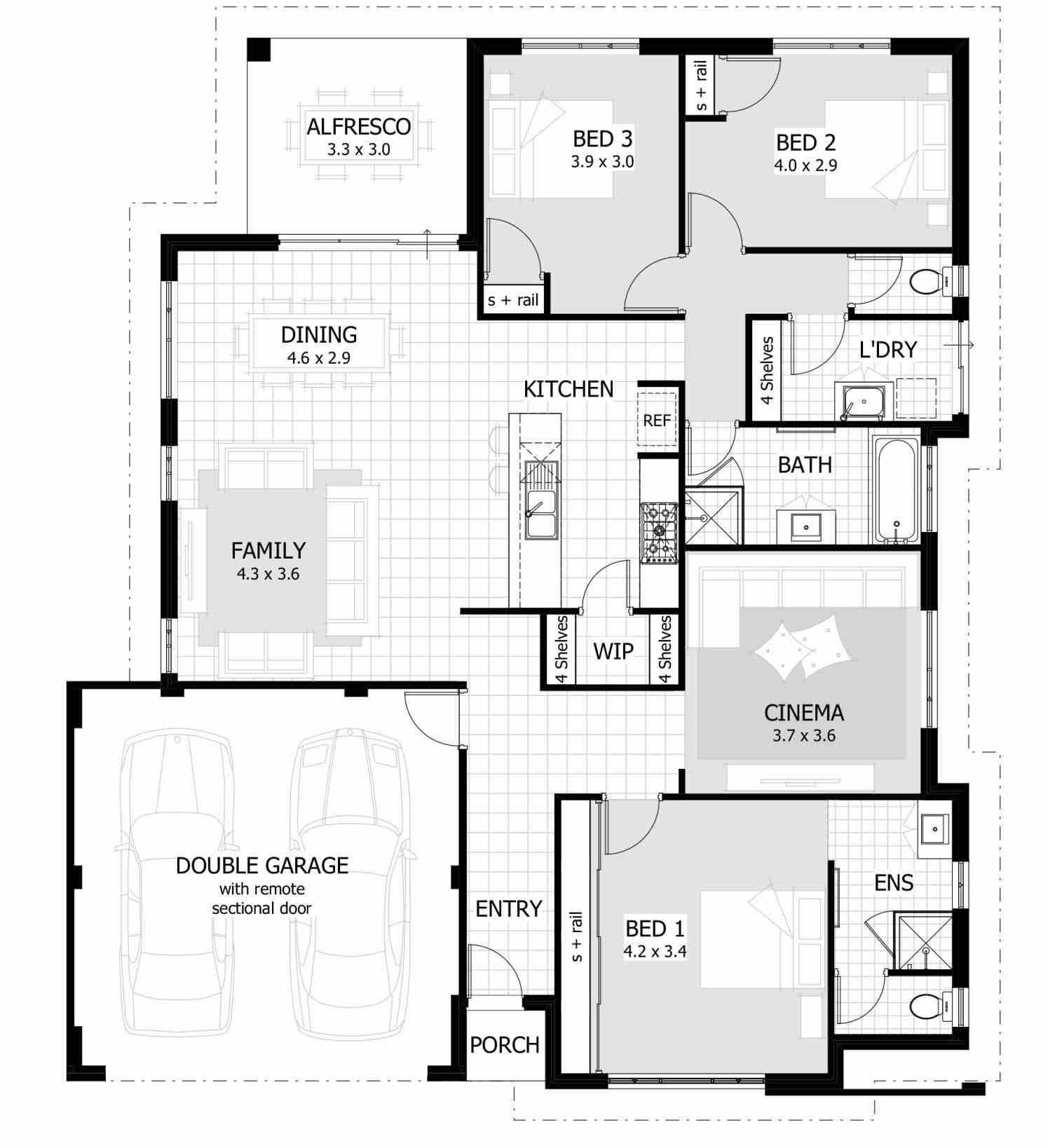 3 bedroom house plans with garage result for bedroom house
