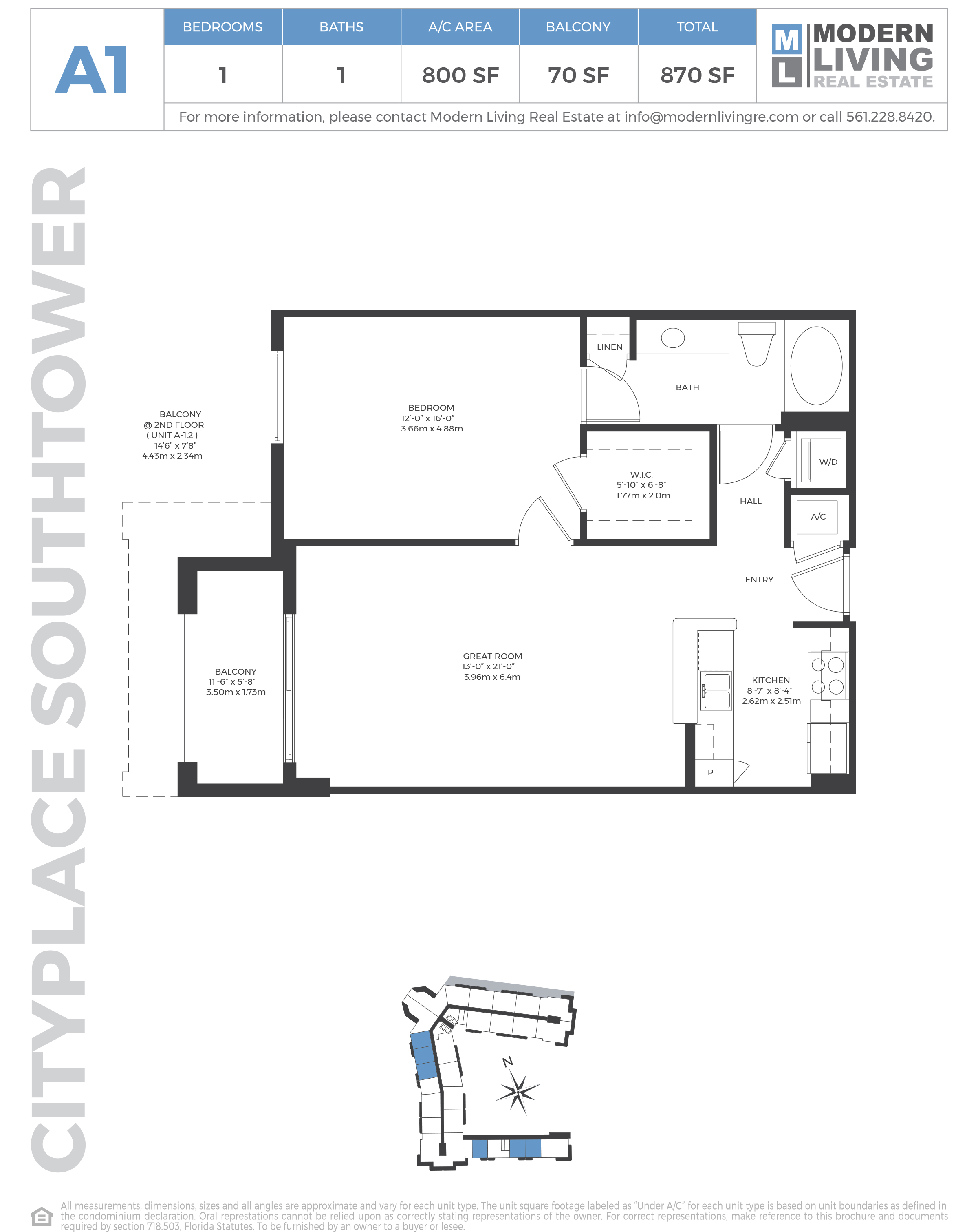 Floorplans CityPlace South Tower West Palm Beach