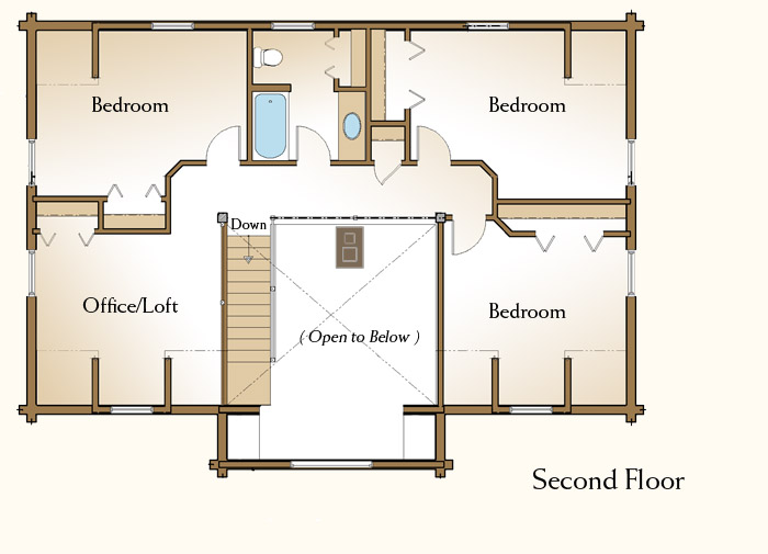 8 Bedroom Log Cabin Floor Plans