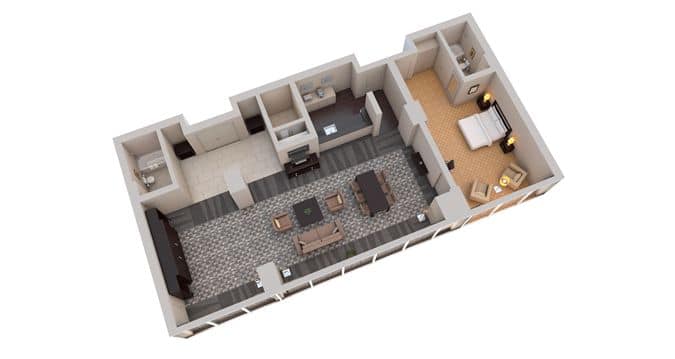 Suite 3D Floor Plans Hilton Anaheim Hotel