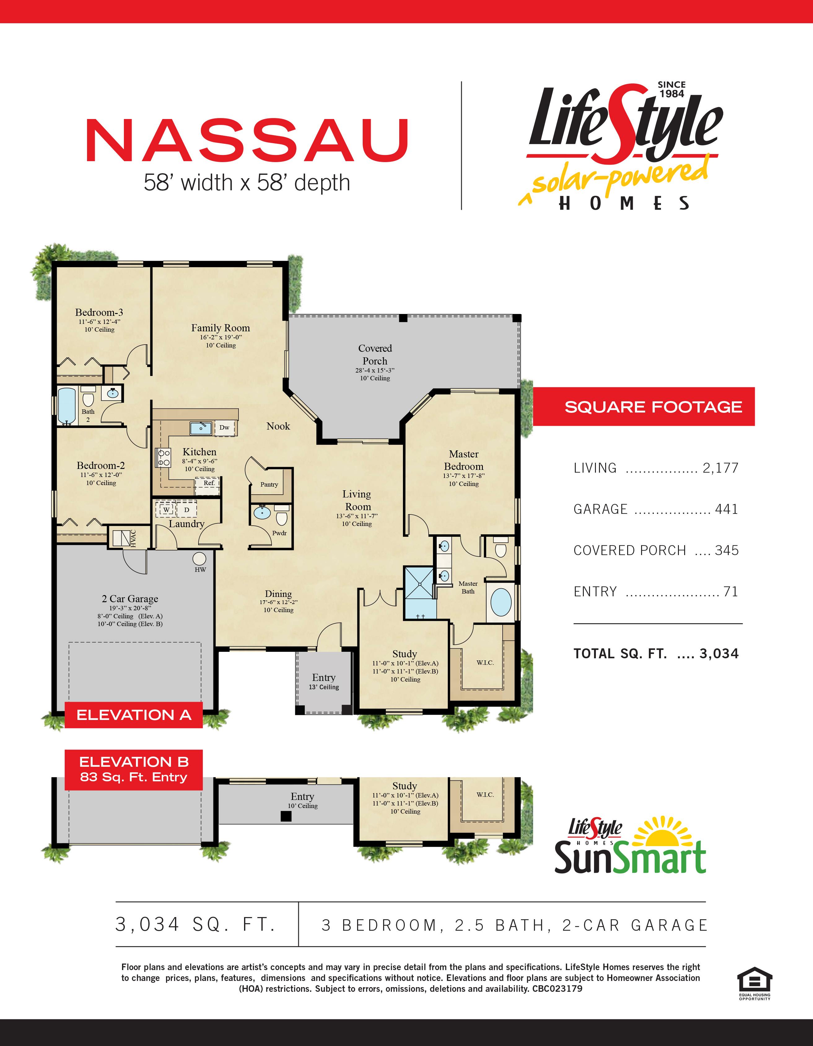 Nassau_Floor Plan Brevard County Home Builder