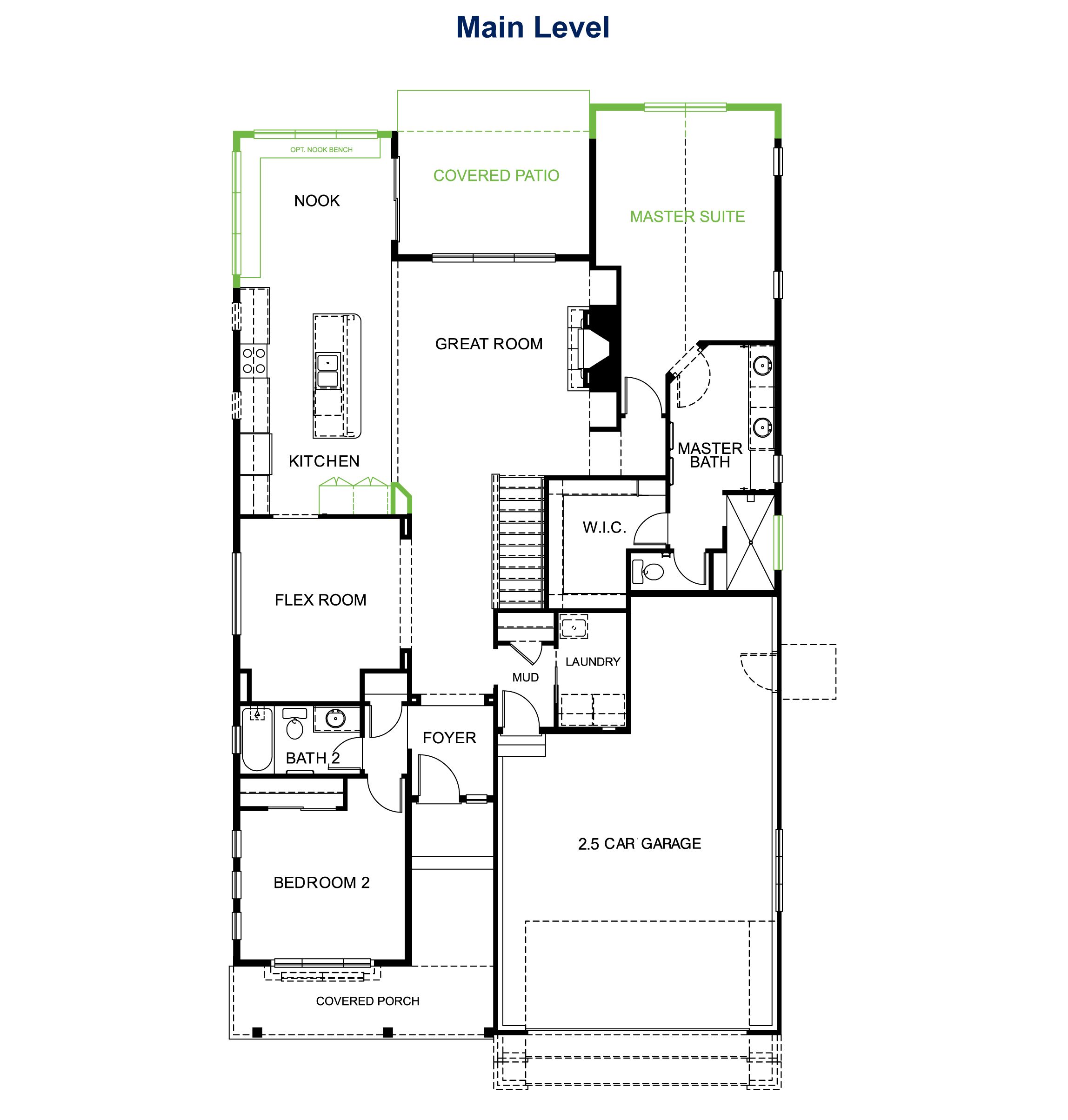 Main level floorplan. (subject to change without notice