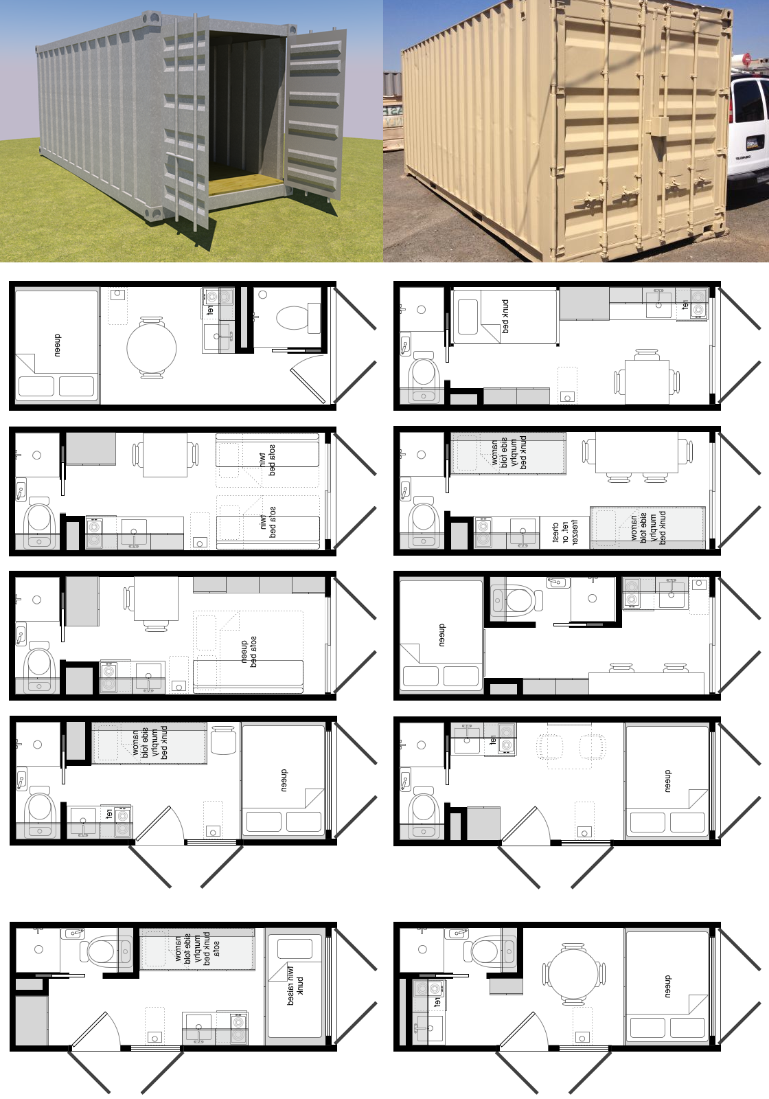 20 Foot Shipping Container Floor Plan Brainstorm Tiny