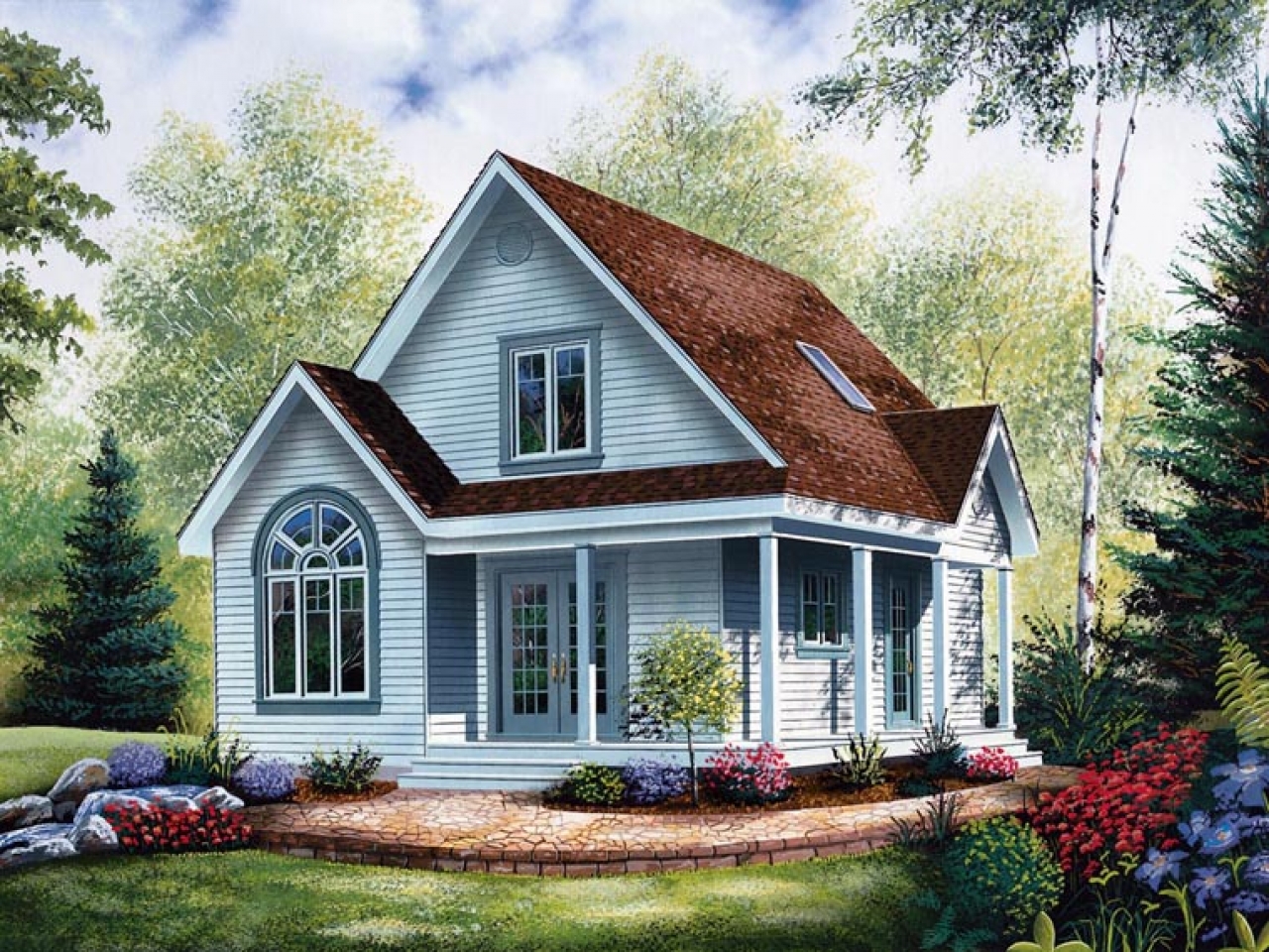 Cottage Style House Plans with Porches Economical Small