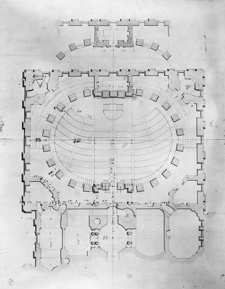 Capitol Plan, 1804. /Nground Floor Plan For The South