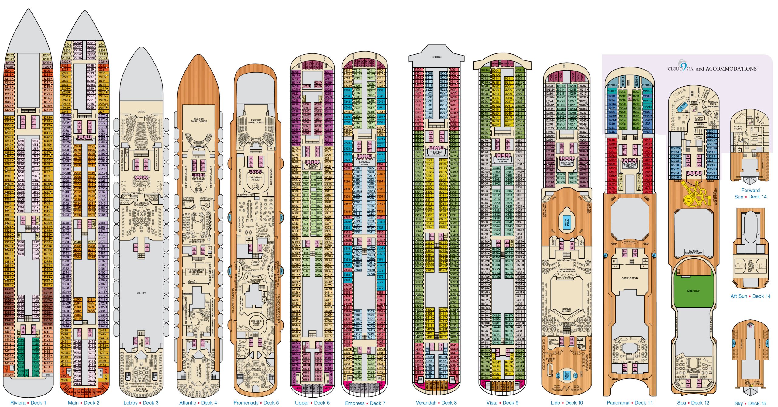 Floor Plan Carnival Dream Deck Plan - floorplans.click