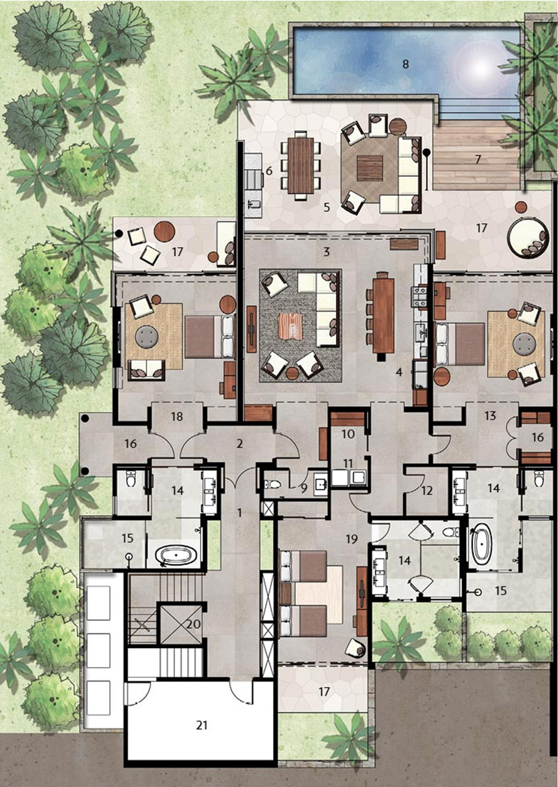 Los Cabos Luxury Villas Floor Plans Chileno Bay Resort