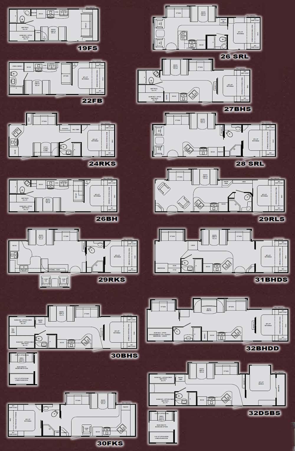 Heartland North Country travel trailer floorplans large
