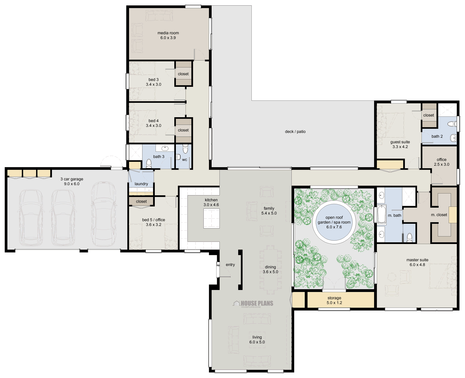 Zen Lifestyle 5, 5 Bedroom HOUSE PLANS NEW ZEALAND LTD