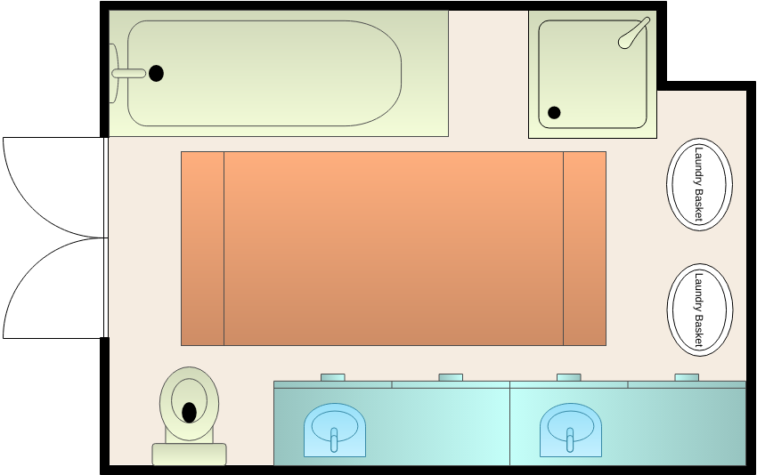 Simple Bathroom Layout Bathroom Floor Plan Template
