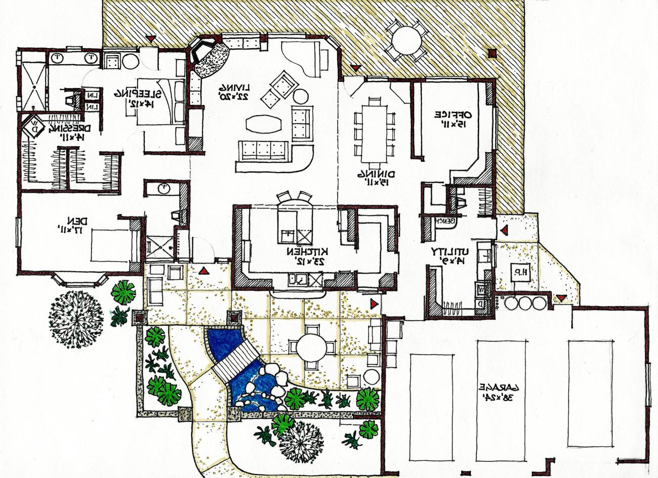 Reverse Floor Plan House Plans 55769