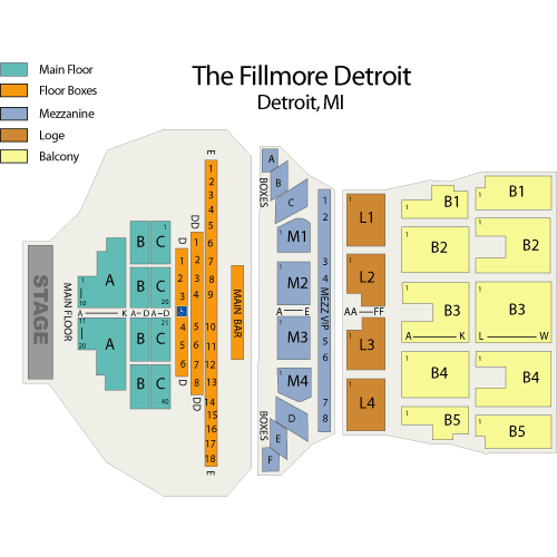 The Fillmore theater in Detroit, MI, seating? Yahoo Answers