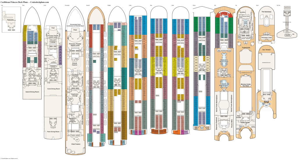 Caribbean Princess Floor Plan - floorplans.click