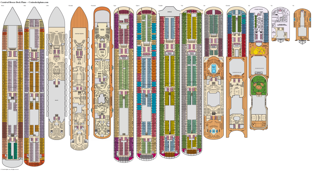 Carnival Breeze Floor Plan - floorplans.click