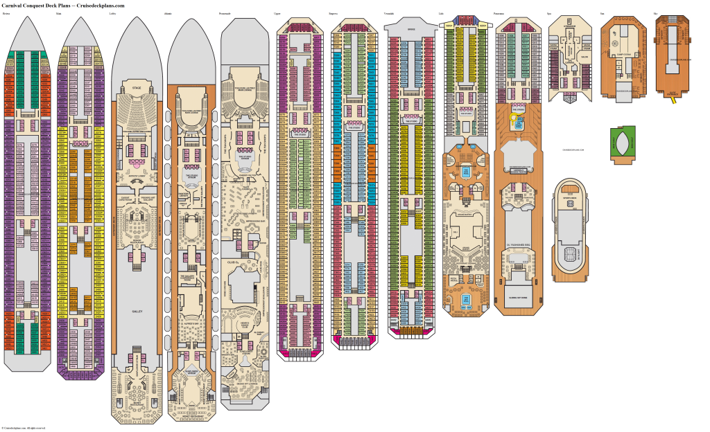 Carnival Conquest Floor Plan - floorplans.click