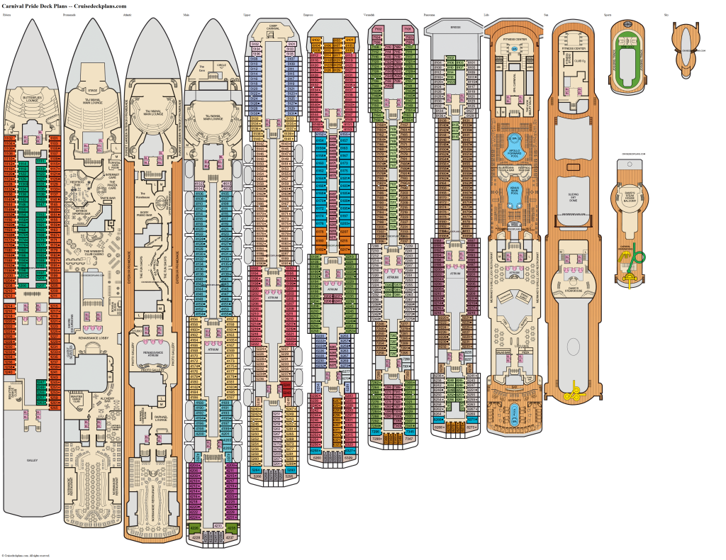 Carnival Pride Floor Plan - floorplans.click