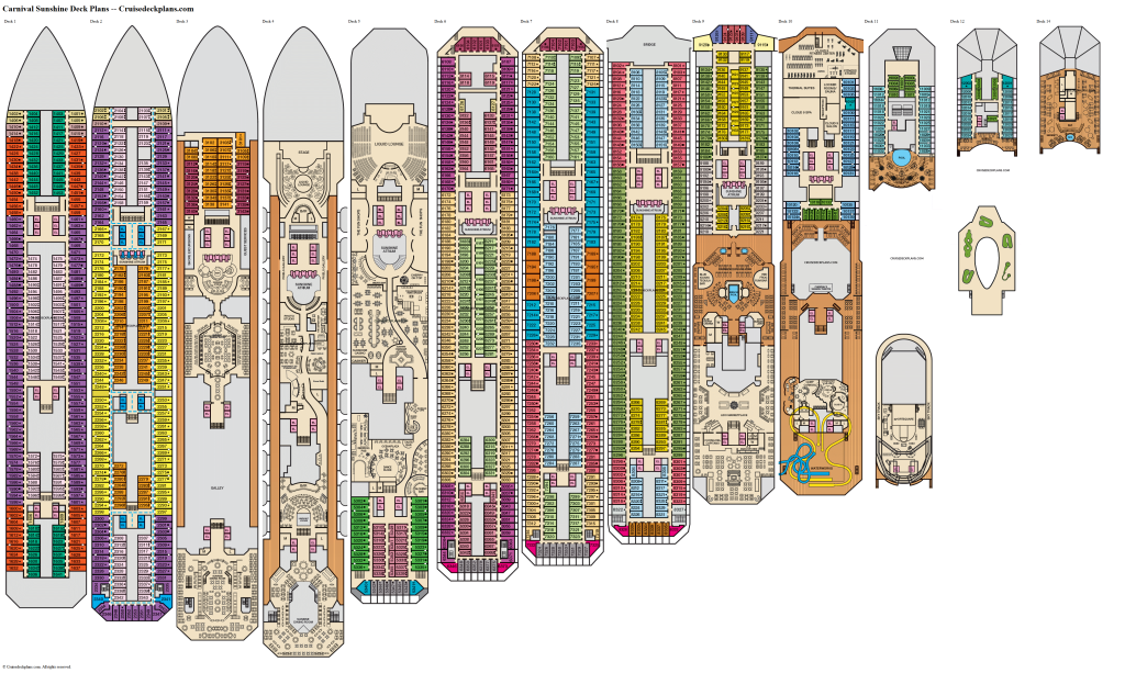 Carnival Sunshine Floor Plan - floorplans.click