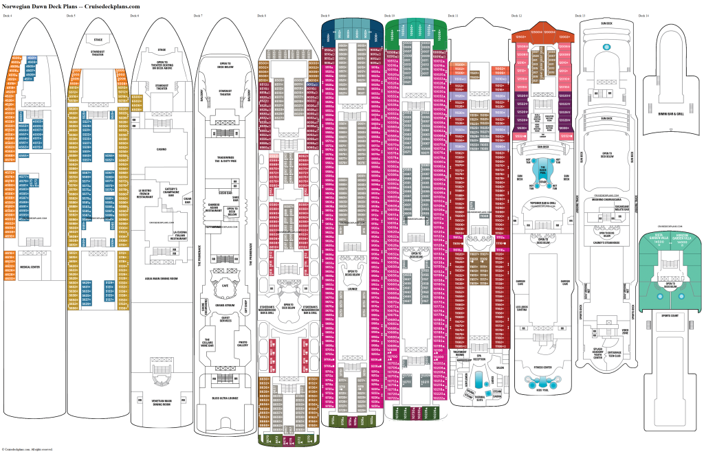 Norwegian Dawn Floor Plan - floorplans.click