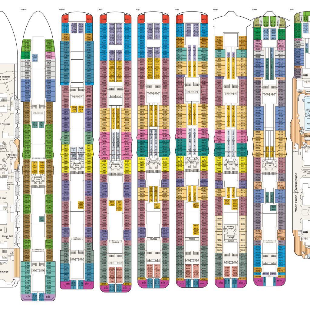 Sky Princess Floor Plan - floorplans.click